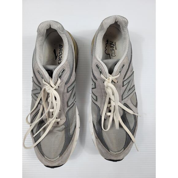 New Balance 990 V4 M990GL4 Mens 12.5 Gray Castlerock Suede Athletic DAD Shoes - Picture 1 of 10